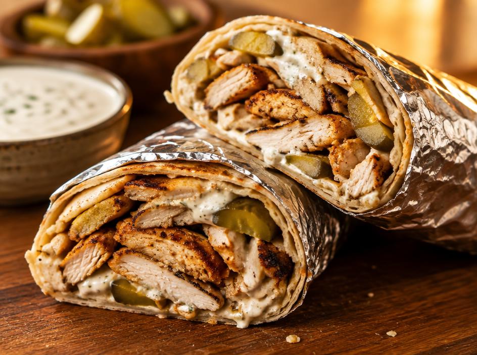 Chicken shawarma wrap