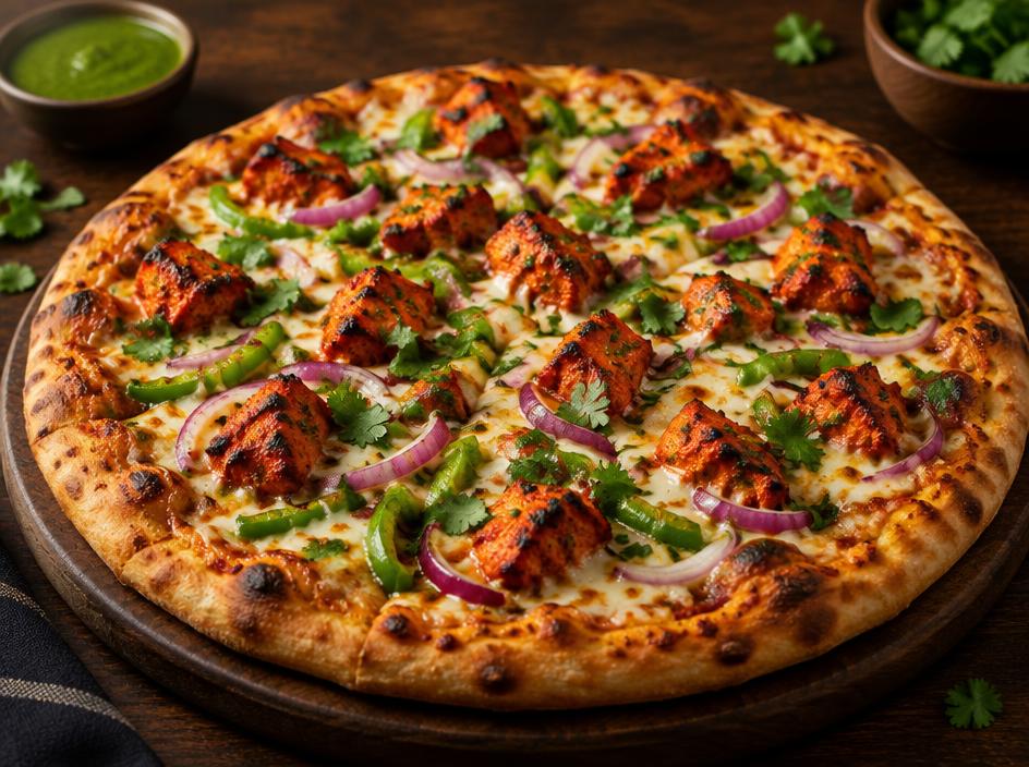Tandoori Chicken Deluxe pizza